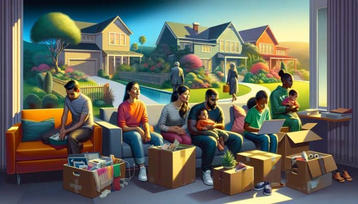 Family upgrading from two-bedroom flat to three-bedroom house in Secunda West, showcasing real estate growth.