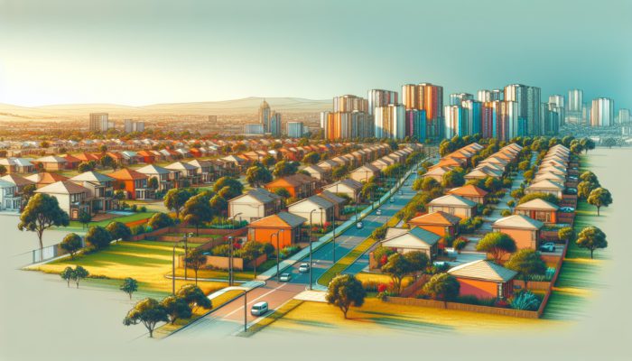 A vibrant Polokwane neighborhood with affordable homes and lush greenery, welcoming first-time buyers.