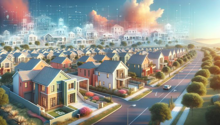 A Mahikeng street with semi-detached houses, modern townhouses, and affordable flats appealing to various market segments.